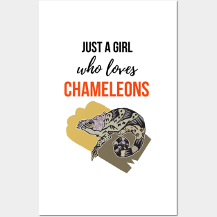 Just A Girl Who Loves Chameleons Posters and Art